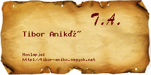 Tibor Anikó névjegykártya
